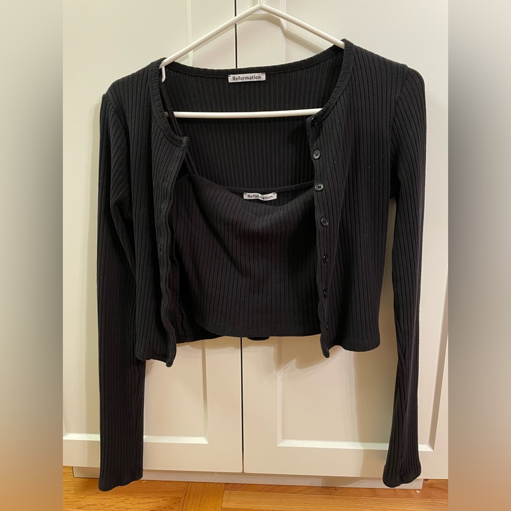 Reformation Ruby Cardigan Set